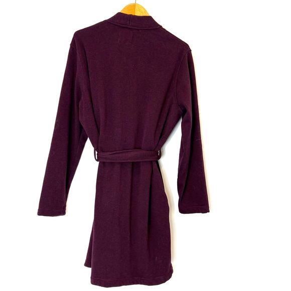 UGG-Clarence Wrap Plush Fleece Short Robe - Port - Women's XL - Picture 7 of 10